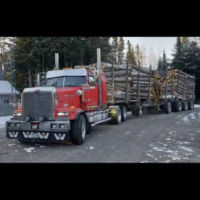 Débardage et transport de bois - Camion spécialisé forestier 130000 m³ annuellement Québec